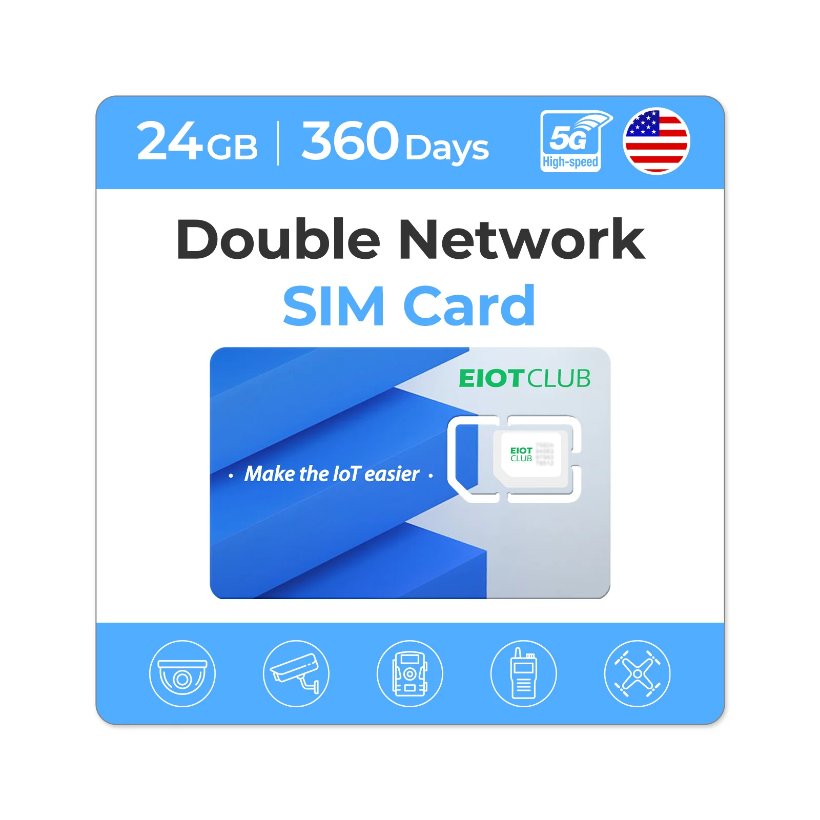 Eiotclub  USA 5G LTE Cellular Data Prepaid SIM Card - Stay Connected Anywhere with Supported AT&T  and T-mobile - Image 9