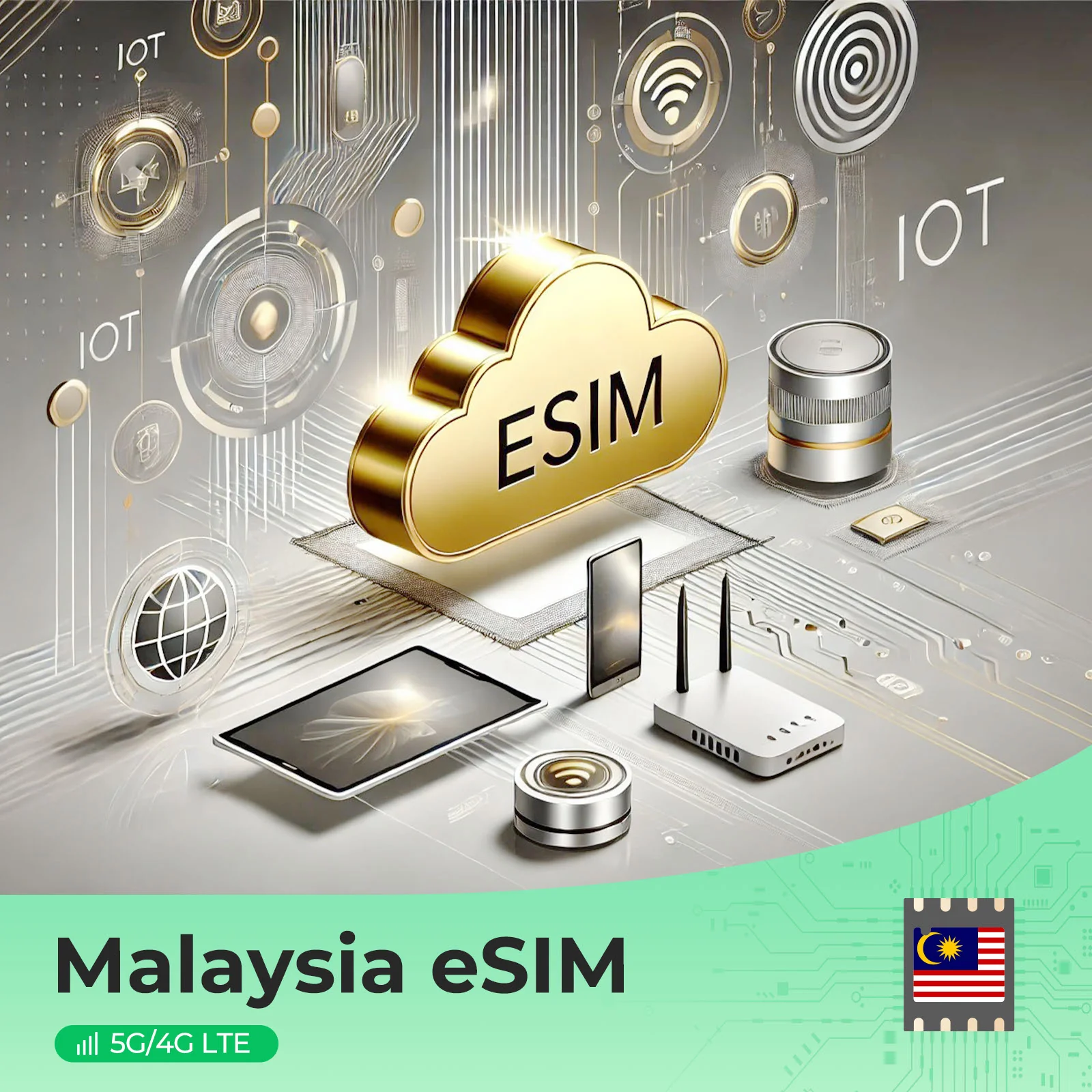 Malaysia Prepaid eSIM - 4G/5G High-Speed Travel Data, Hotspot, No Roaming Fees, Maxis Support