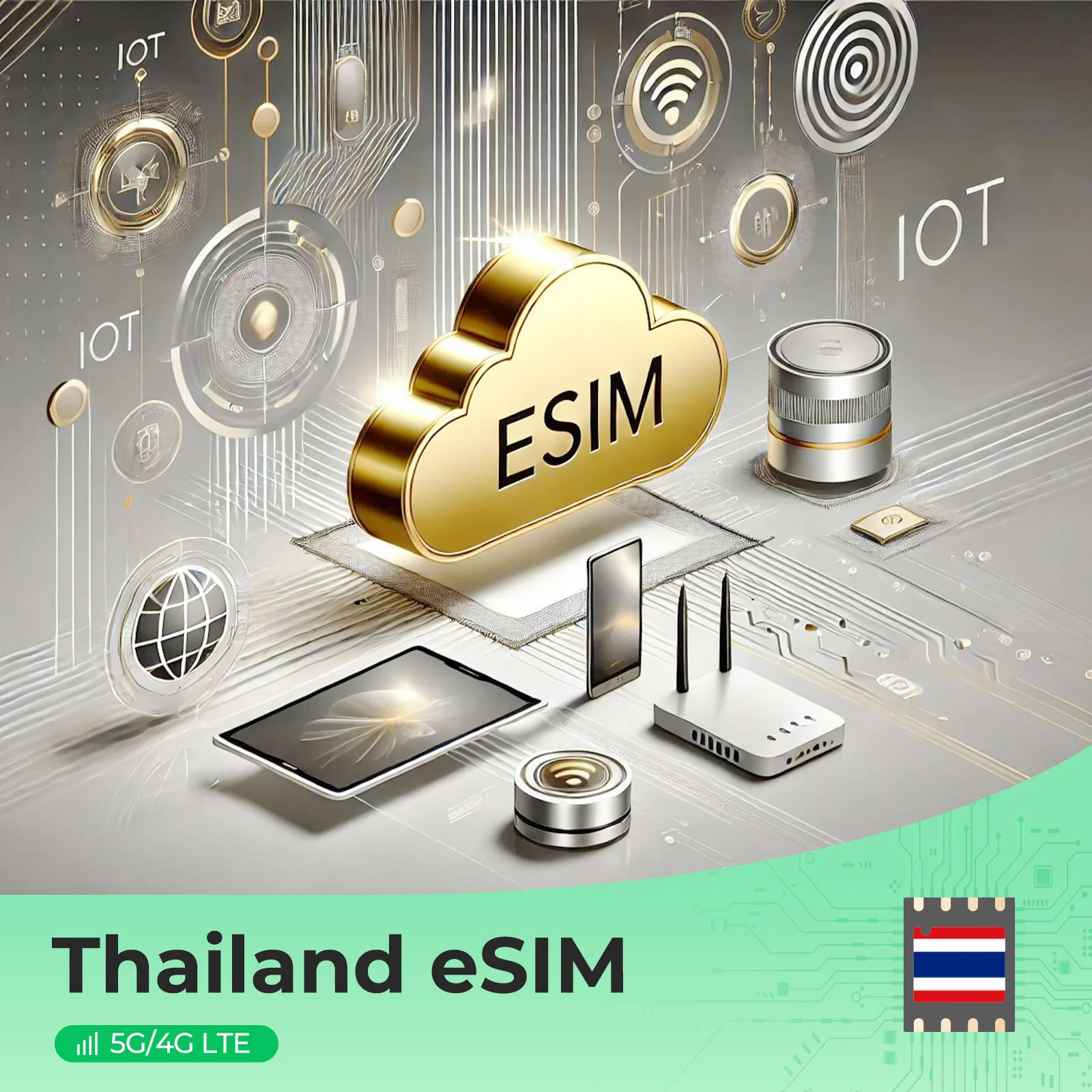 Thailand Prepaid eSIM - Fast 4G/5G Data, No Roaming, Hotspot Sharing, Seamless AIS Connection
