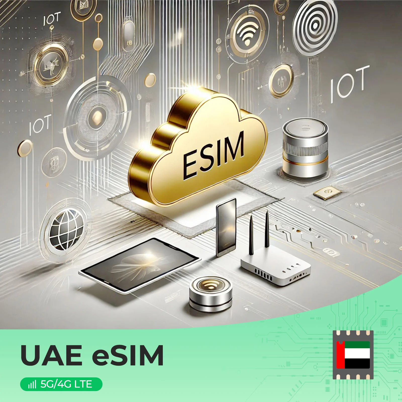 UAE Prepaid eSIM - 5G/4G High-Speed Travel Data, Best Data Plans, No Roaming Fees, Du Support, No Physical SIM Required